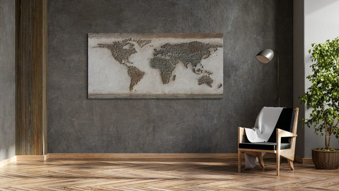 Mappamondo Beige