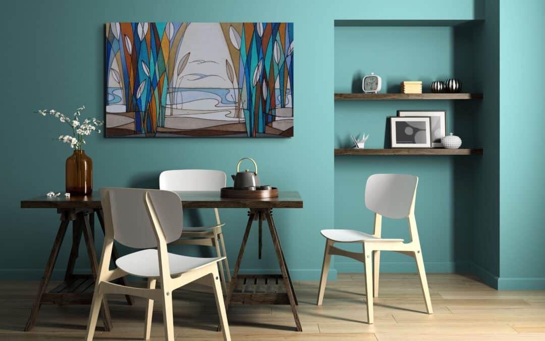 Foglie Verde Blu