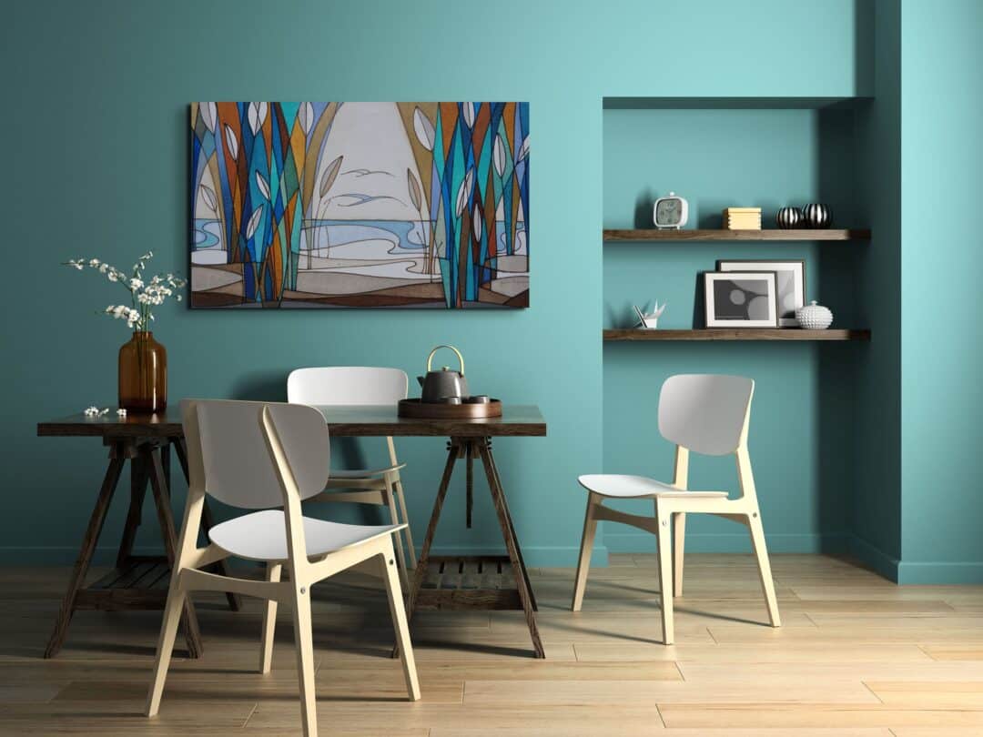 Foglie Verde Blu