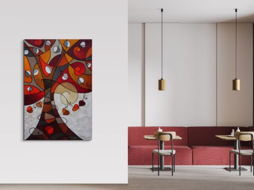 Albero della Vita Rosso Verticale