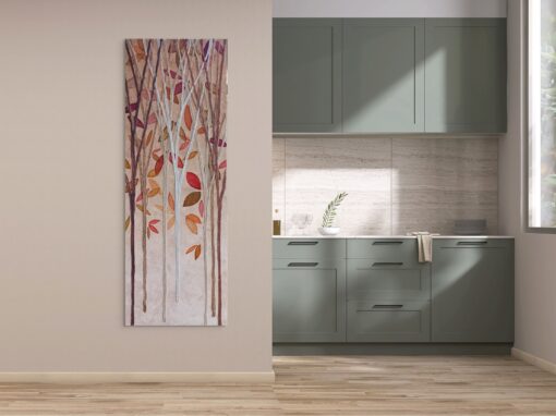 Foresta verticale beige con delle foglie