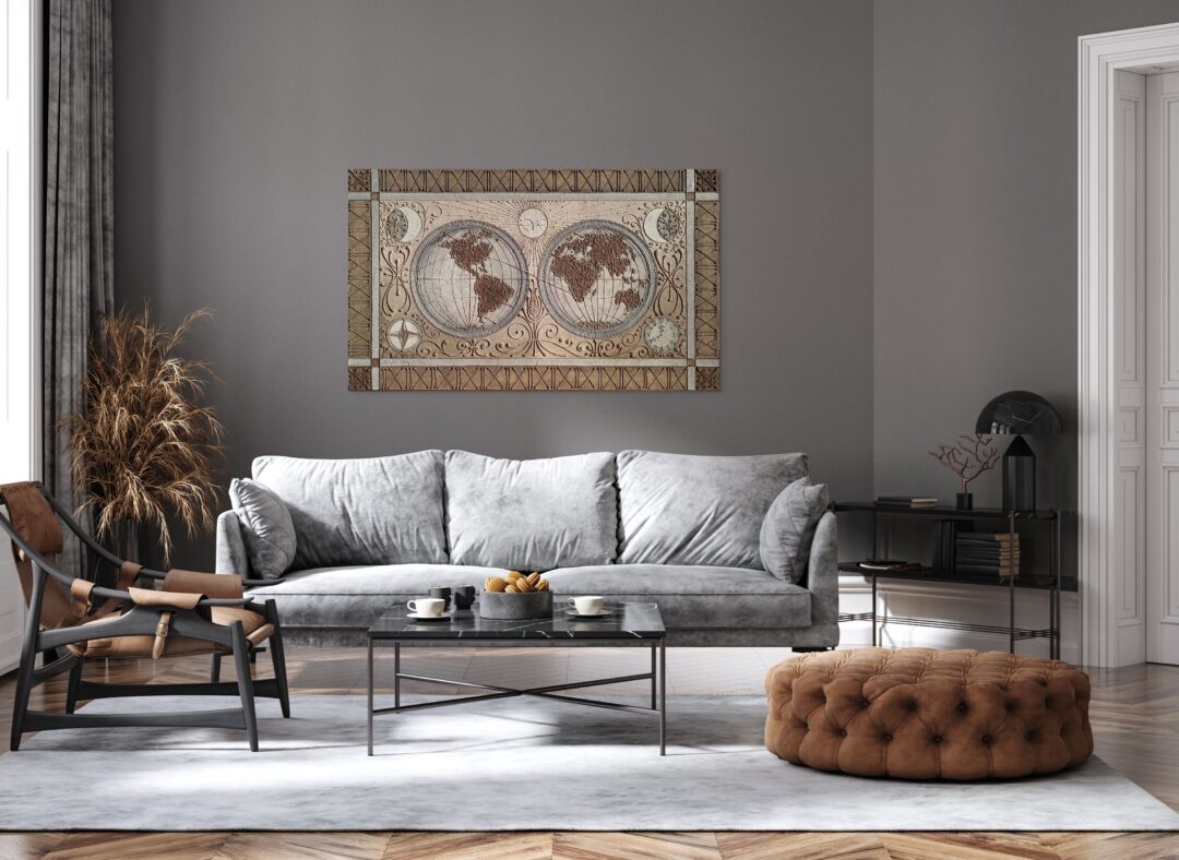 Mappamondo Classico Beige