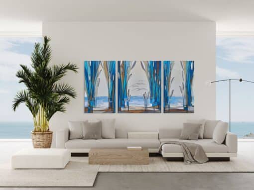 Trittico Foglie e Mare