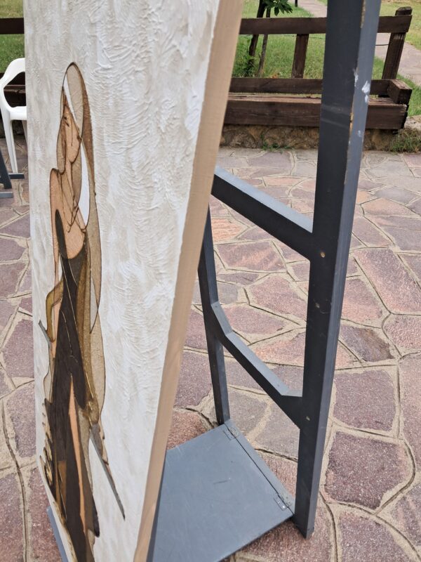 Donna Seduta - Vestito nero. - Imagen 3