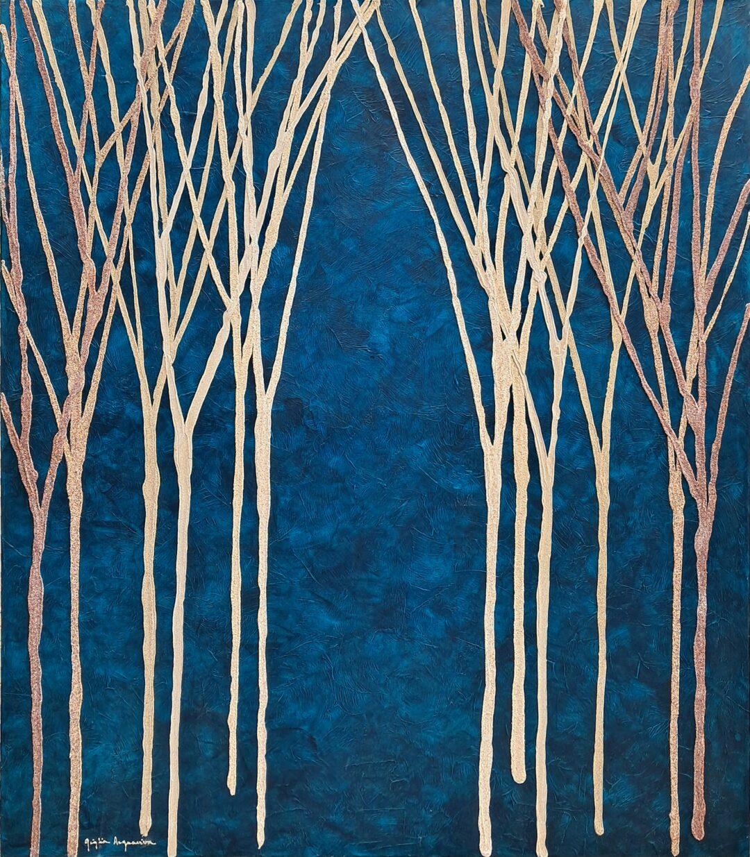 Gran Foresta su sfondo blu petrolio