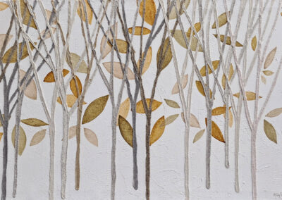 Foresta Bianca con delle foglie