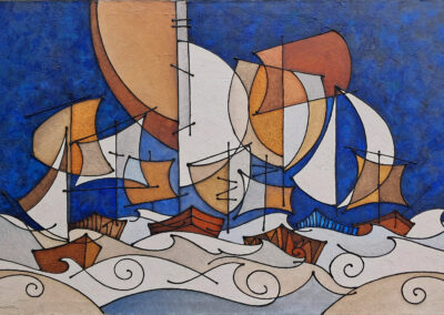 Barche a Vela – Blu Ruggine