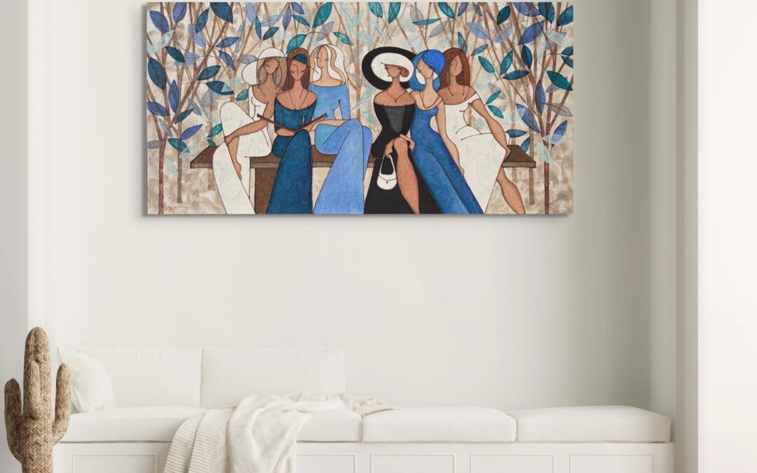 Seis Mujeres en azules